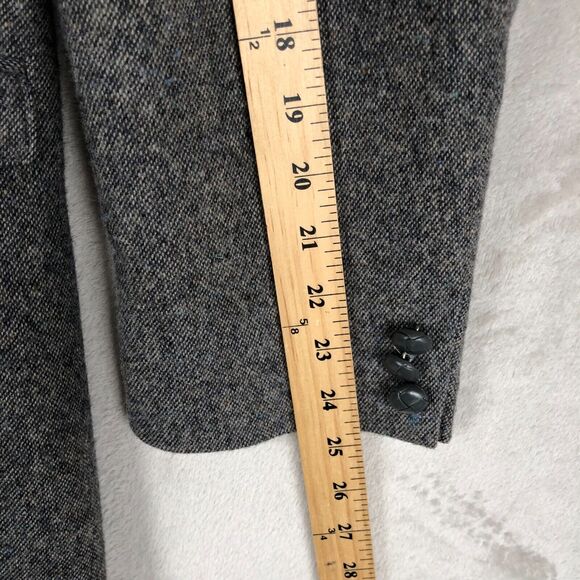 VTG FARAH WESTERNWEAR Blazer Sport Jacket Men's 40L Gray Wool Elbow Patch Tweed - Picture 12 of 16